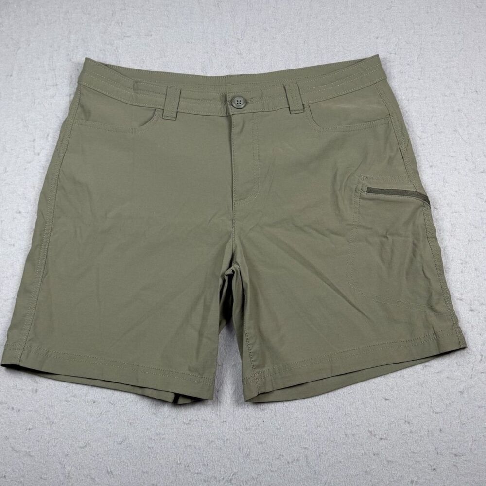 Eddie Bauer Women's Shorts 14 Green 5" Hiking Walking Outdoor Nature Granola